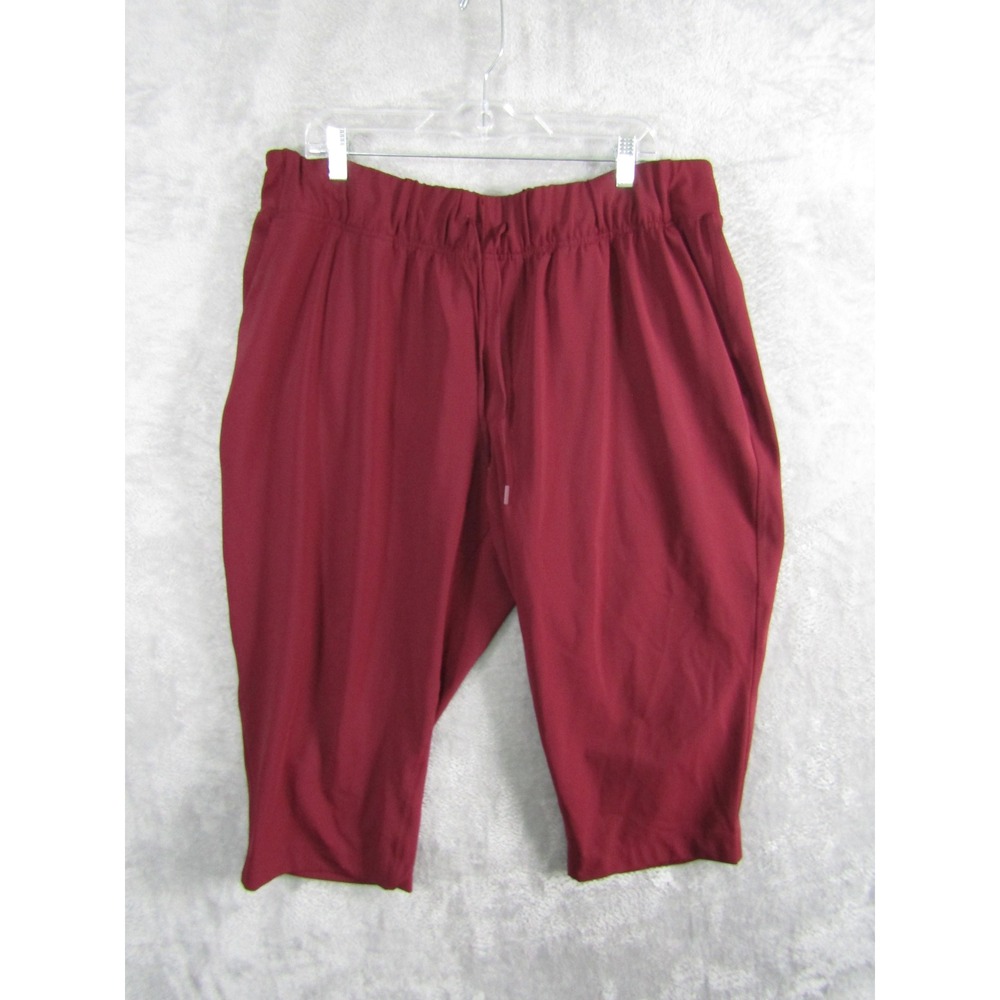 Livi Capri Pants Women Burgundyโ Excellent Relaxed Drawstring Hiking